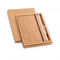 Conjunto caderno e caneta em corti�a - CDM101