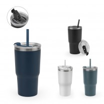 Copo de viagem em a�o inox 91% reciclado - CPO136