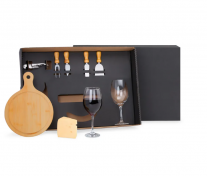 Kit Queijo E Vinho Com Tbua Redonda - KQU47