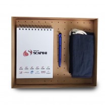 Kit com caneta, sacola e bloco personalizado - KIT28