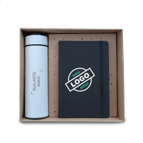 Kit com garrafa trmica e caderneta - KIT21